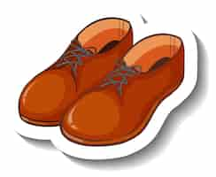 Gratis vector bruine vintage leren schoenen