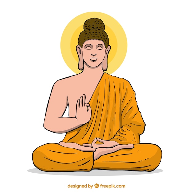 Gratis vector budha achtergrond