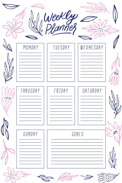 Bullet journal planner-sjabloon