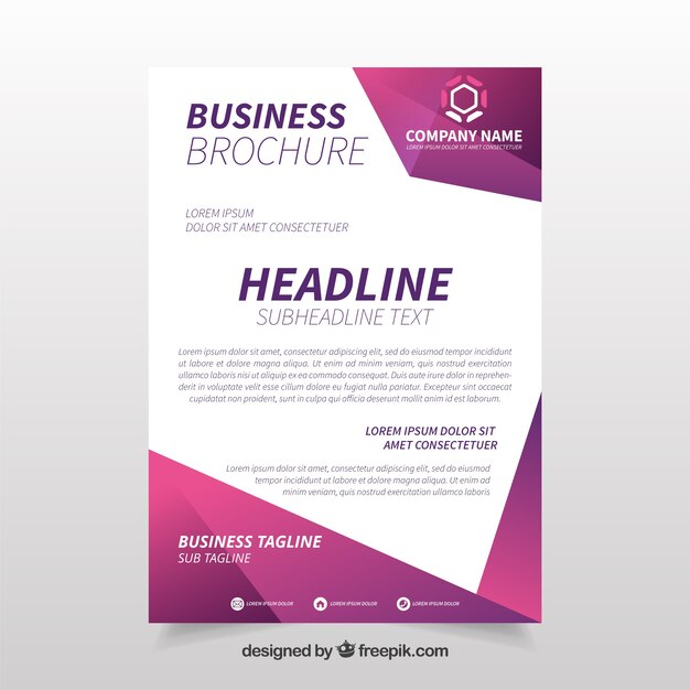 Business flyer-sjabloon met geometrische vormen