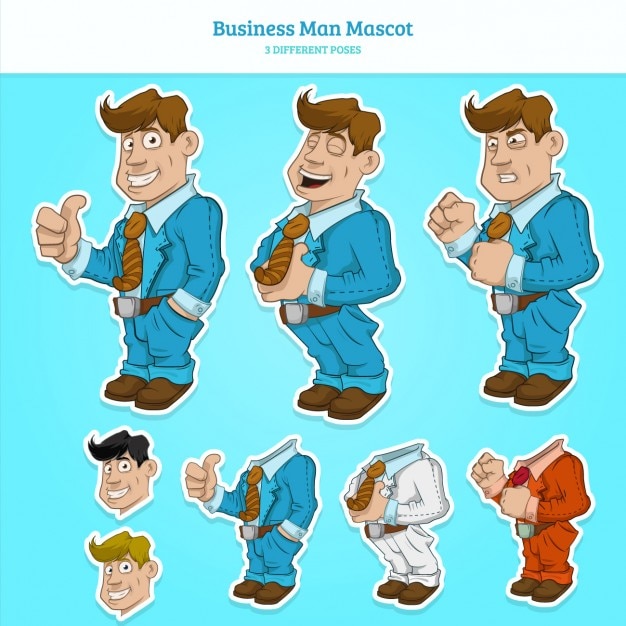 Business man pose collection