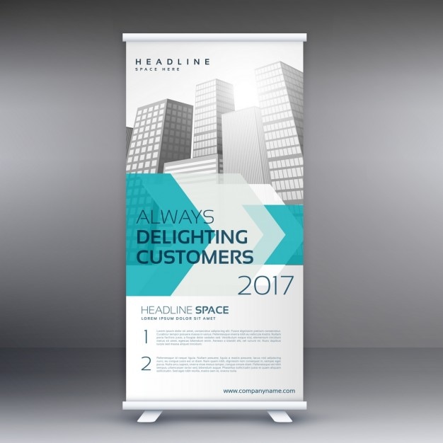 Business marketing roll up banner design template