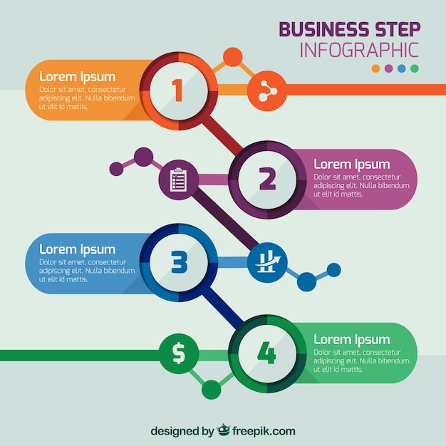 Business step infographic template