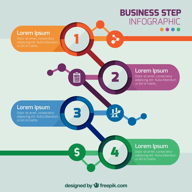 Business step infographic template