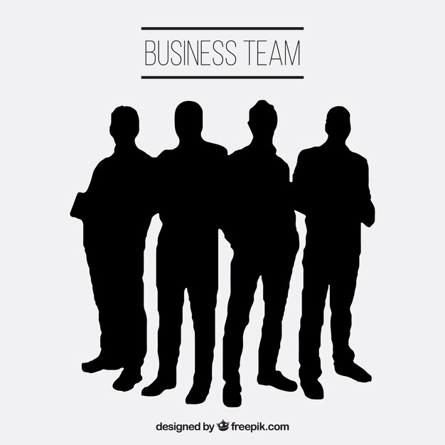 Business team silhouetten