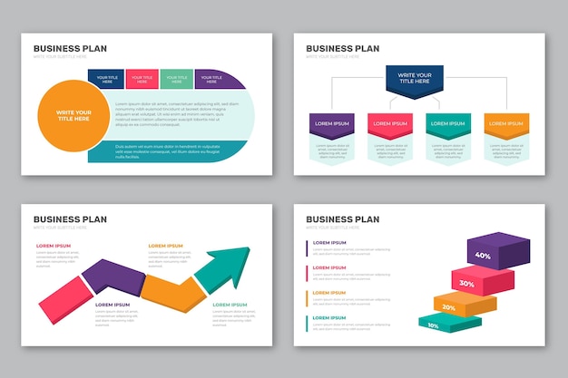 Gratis vector businessplan infographic