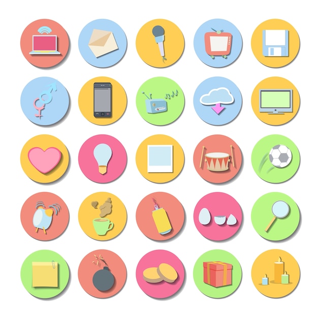 Gratis vector button hart label internet reclame