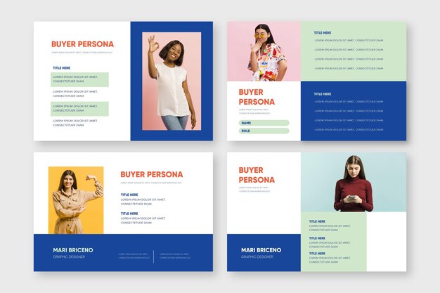 Buyer persona infographics met foto