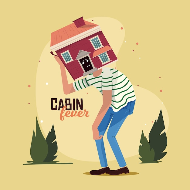 Gratis vector cabin koorts concept