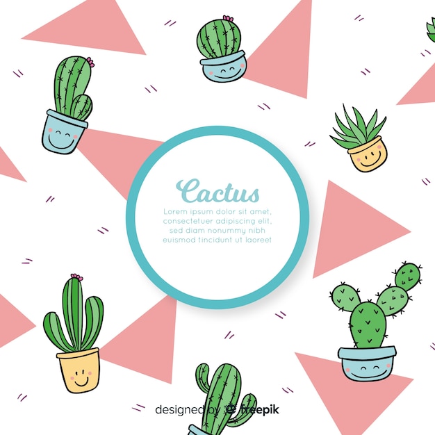 Gratis vector cactus achtergrond