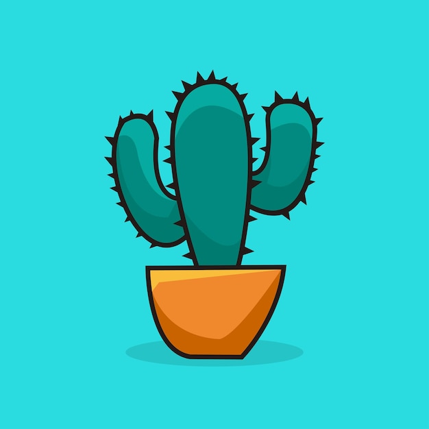 Gratis vector cactus cartoon ontwerpen