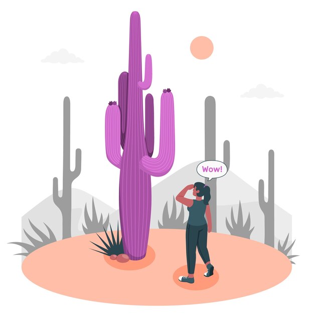 Cactus concept illustratie