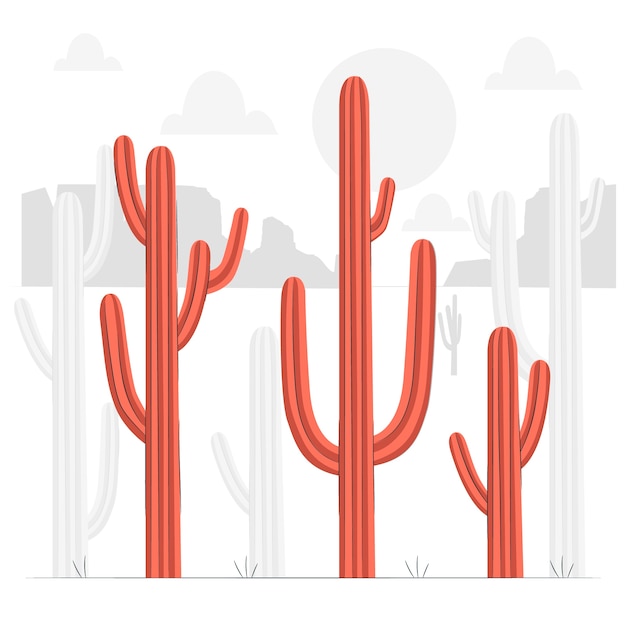 Cactus concept illustratie