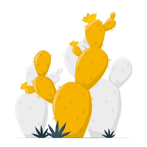 Gratis vector cactus concept illustratie