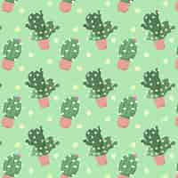 Gratis vector cactus patroon collectie concept