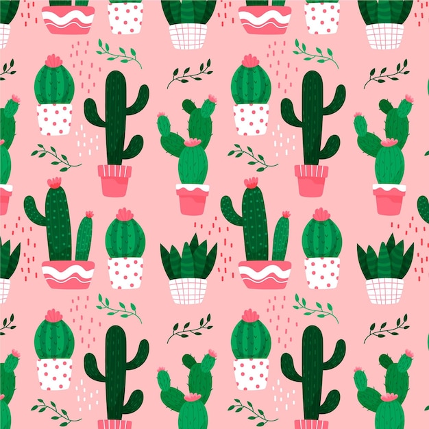 Cactus patroon collectie thema