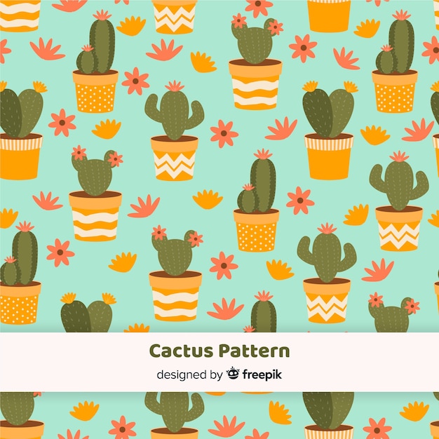 Gratis vector cactus patroon