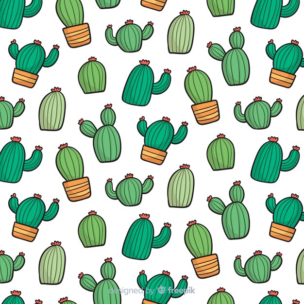 Gratis vector cactus patroon