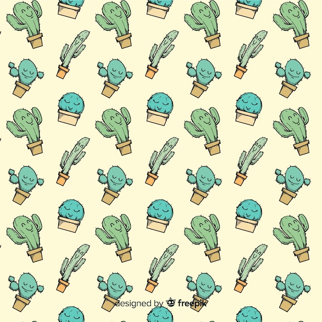 Gratis vector cactus patroon