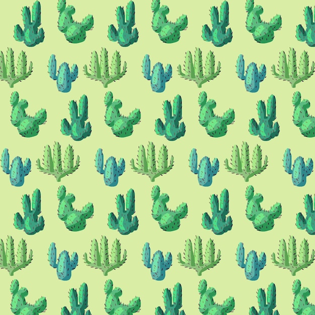 Gratis vector cactus patroon