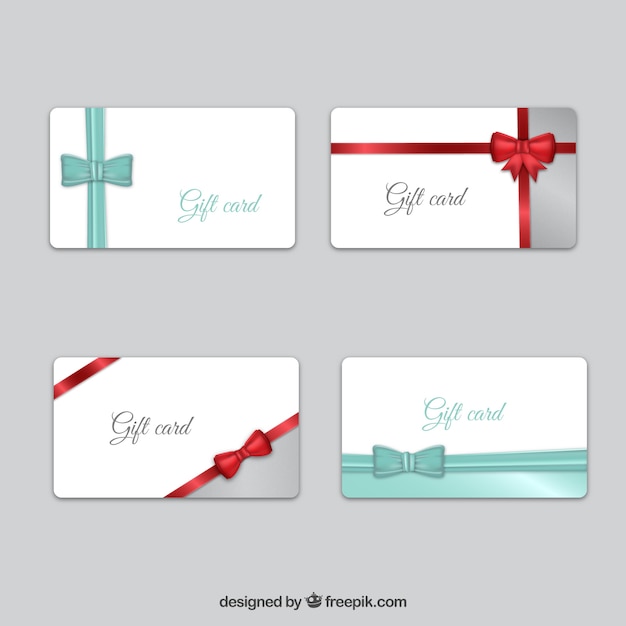 Gratis vector cadeaubonnen collectie