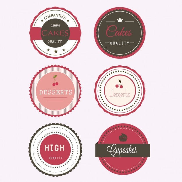 Gratis vector cakes labels