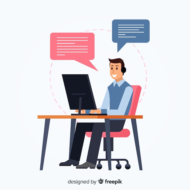 Gratis vector call center concept