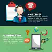 Gratis vector call center ontwerp