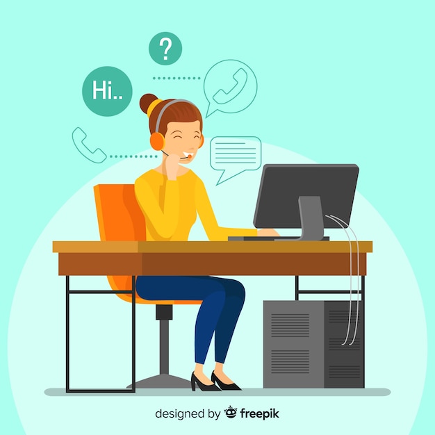 Gratis vector callcenter