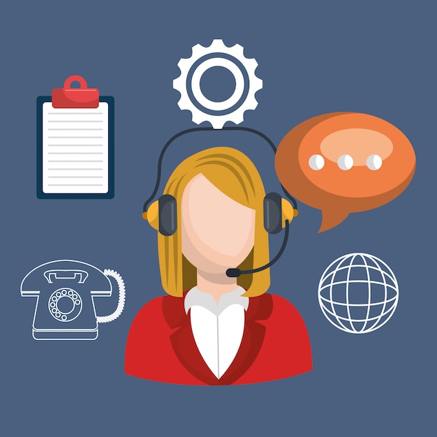 Gratis vector callcenter