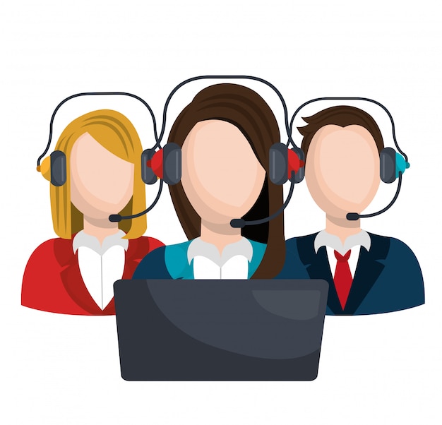 Gratis vector callcenter