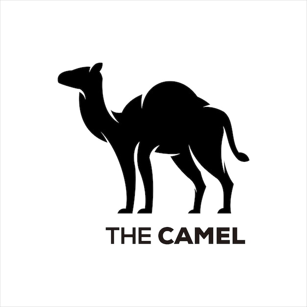 Gratis vector camel silhouet ontwerpt logo