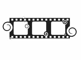 Gratis vector camera en bioscoopfilmstrip vectorillustratie