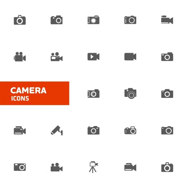 Gratis Vector camera icon set