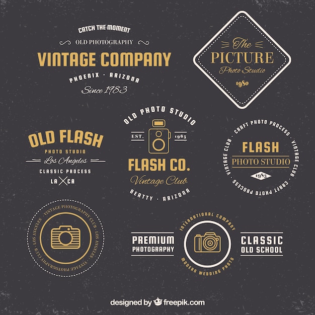 Gratis vector camera logo collectie