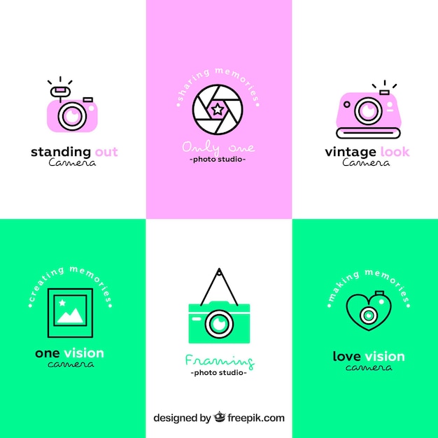 Gratis vector camera logo collectie