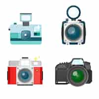 Gratis vector camera ontwerp collectie