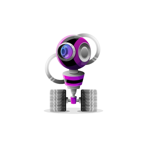 Gratis vector camera robot-logo