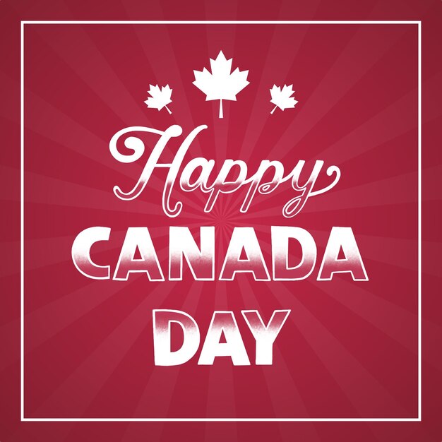 Canada dag belettering concept