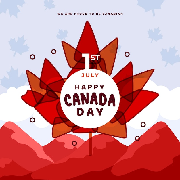 Gratis vector canada dag feest evenement