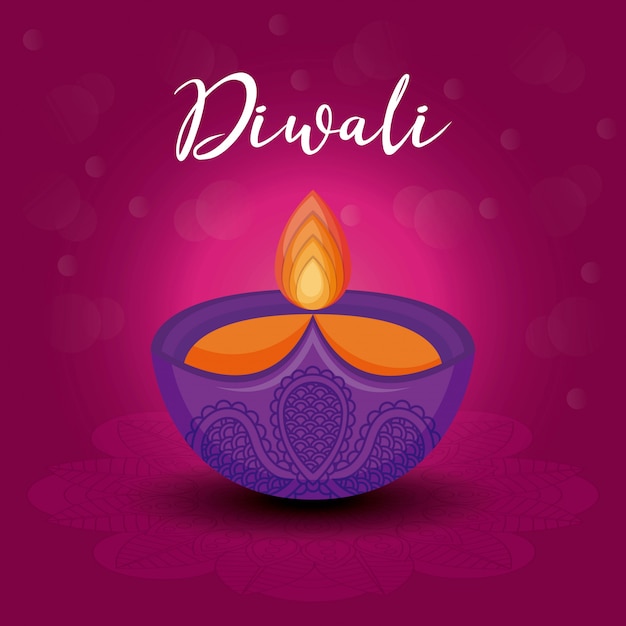 Candle diwali festival