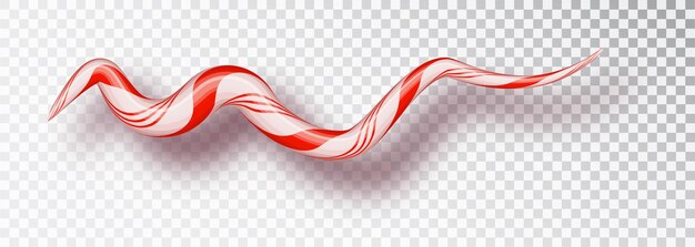 Candy cane drop geïsoleerd op transparante achtergrond. Ontwerpsjabloon.