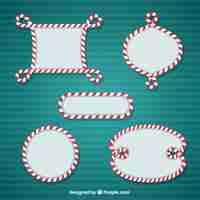 Gratis vector candy cane frames