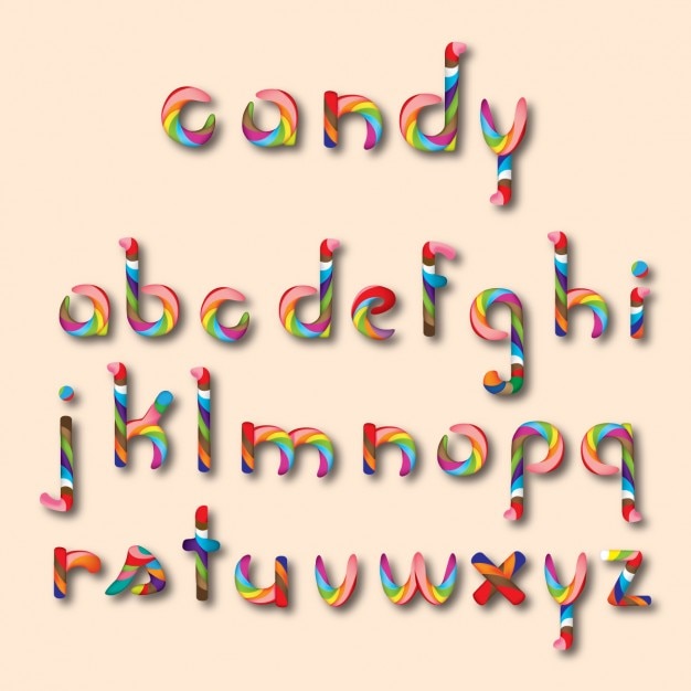 Gratis vector candy vorm alfabet
