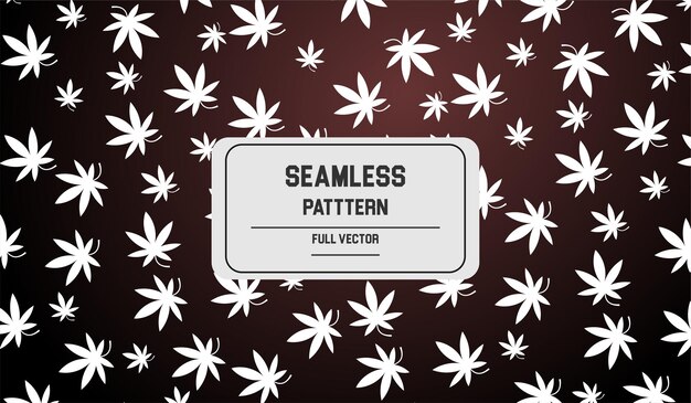 Cannabis naadloze patroon ontwerpsjabloon achtergrond