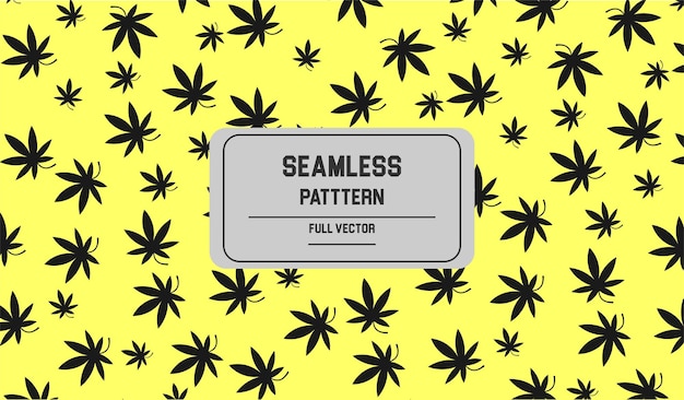 Cannabis naadloze patroon ontwerpsjabloon achtergrond