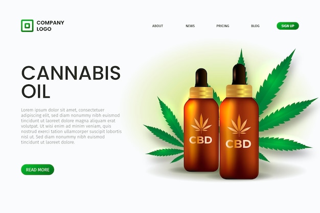 Gratis vector cannabisolie - bestemmingspagina