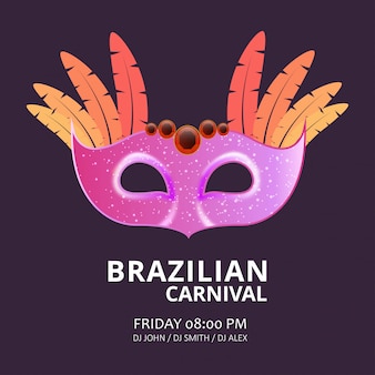 Carnaval feestelijke masker achtergrond