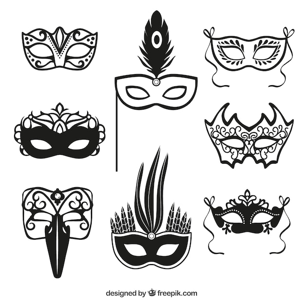 Gratis vector carnaval masker iconen
