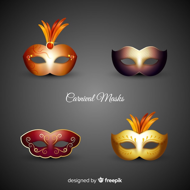 Gratis vector carnaval maskerverzameling
